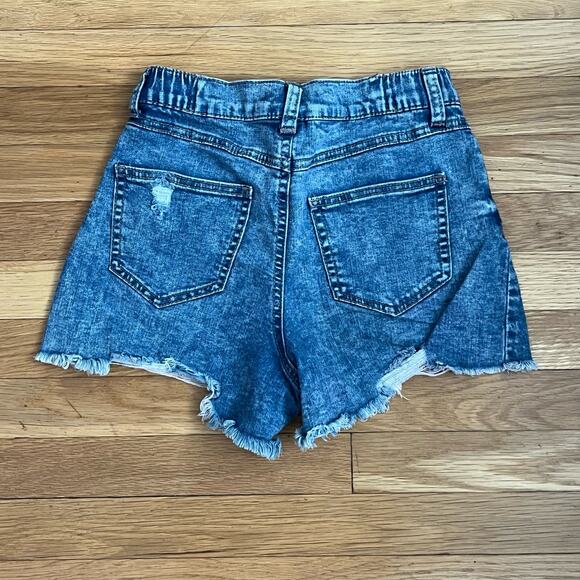 Rewash Distressed Denim Cutoff Shorts - Size 1 / 25 - Picture 4 of 5